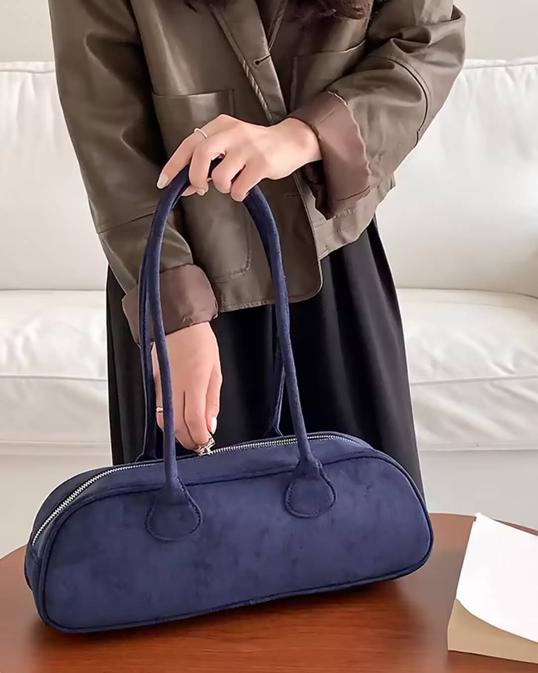 Melangé- Aveline Vegane Wildledertasche