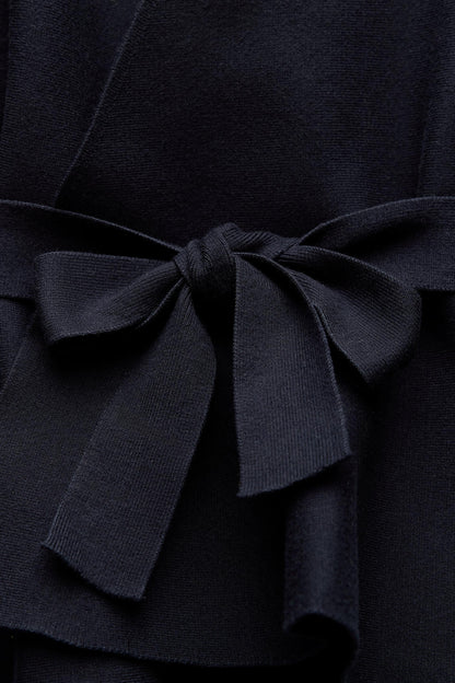 Melangé- Blazer mit Gürtel