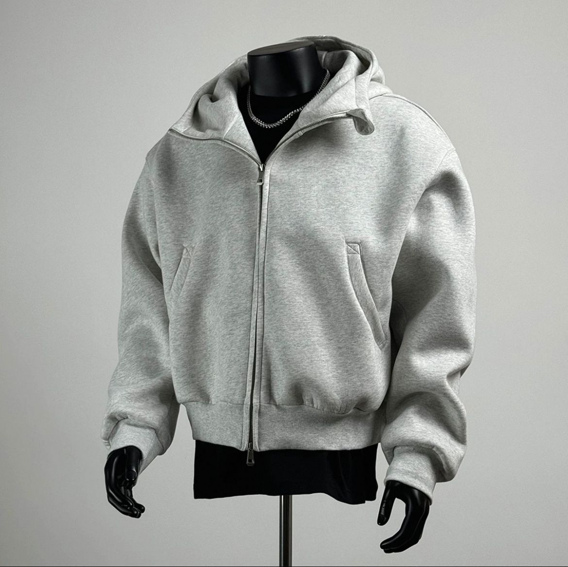 Melangé- Oversized Zip Hoodie