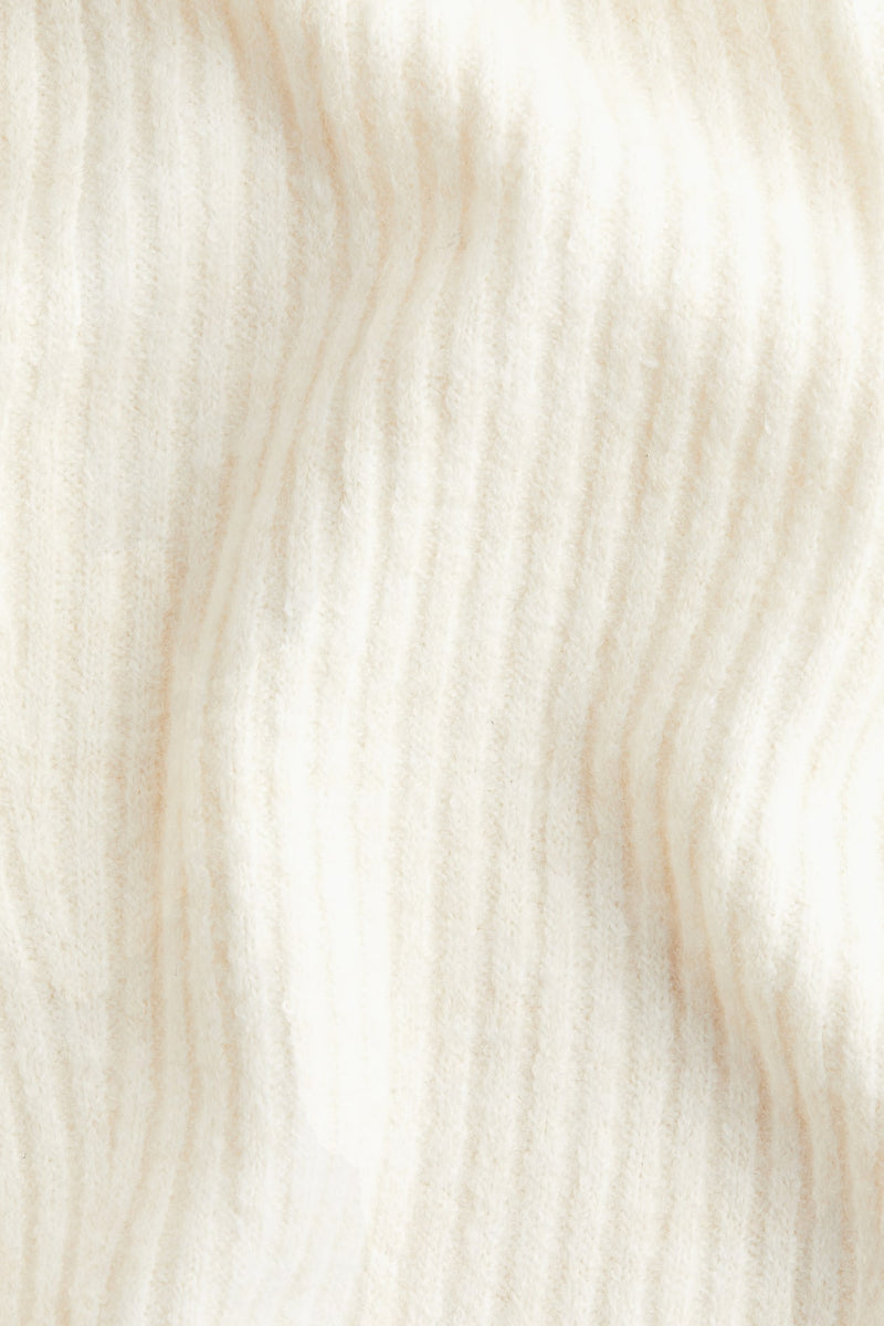 Melangé- Schulterfreier Pullover