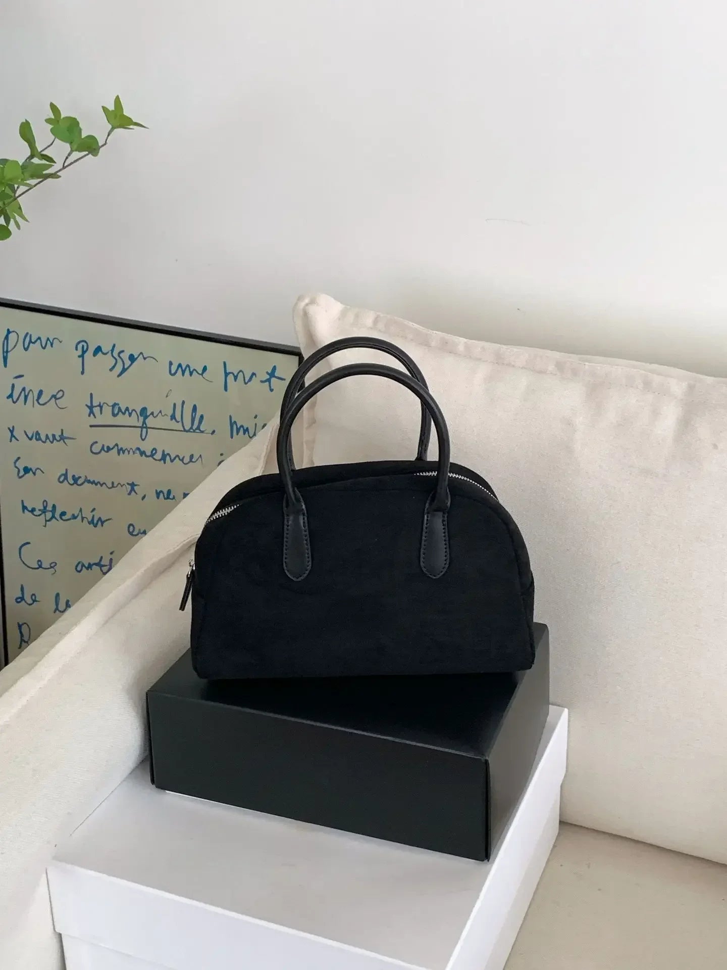 Melangé- Jenny Wildleder Mini Tasche