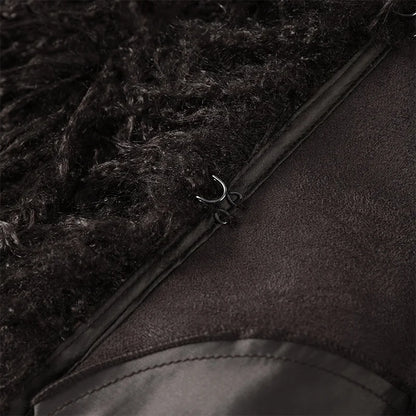 Melangé- Kunstfellmantel