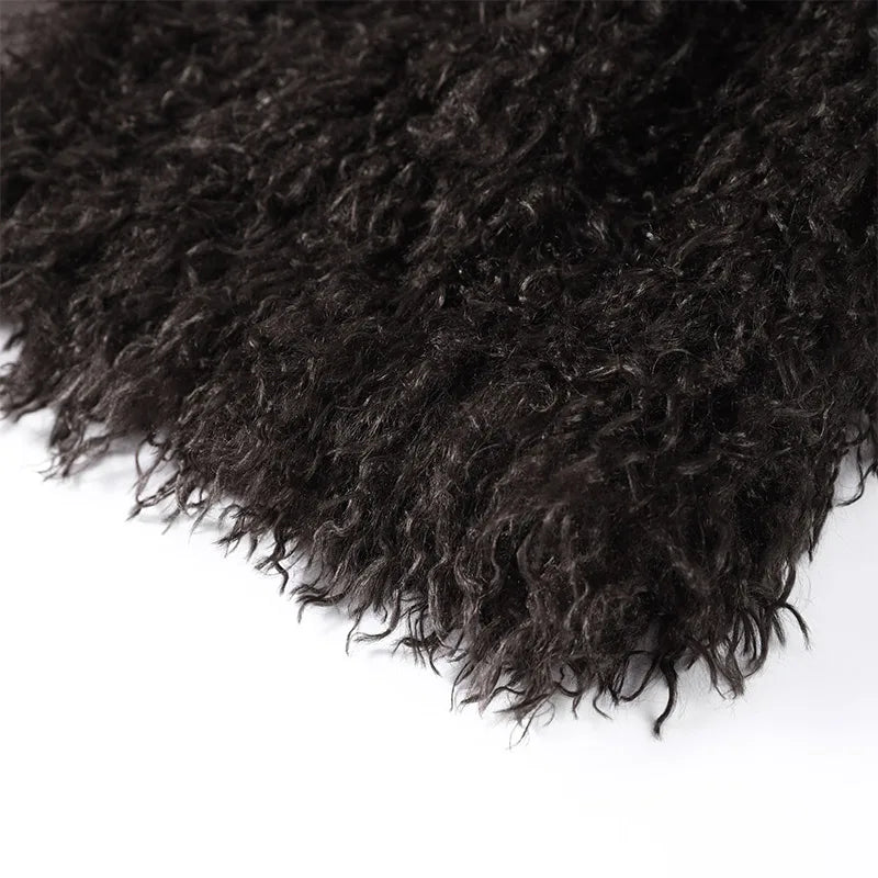 Melangé- Kunstfellmantel