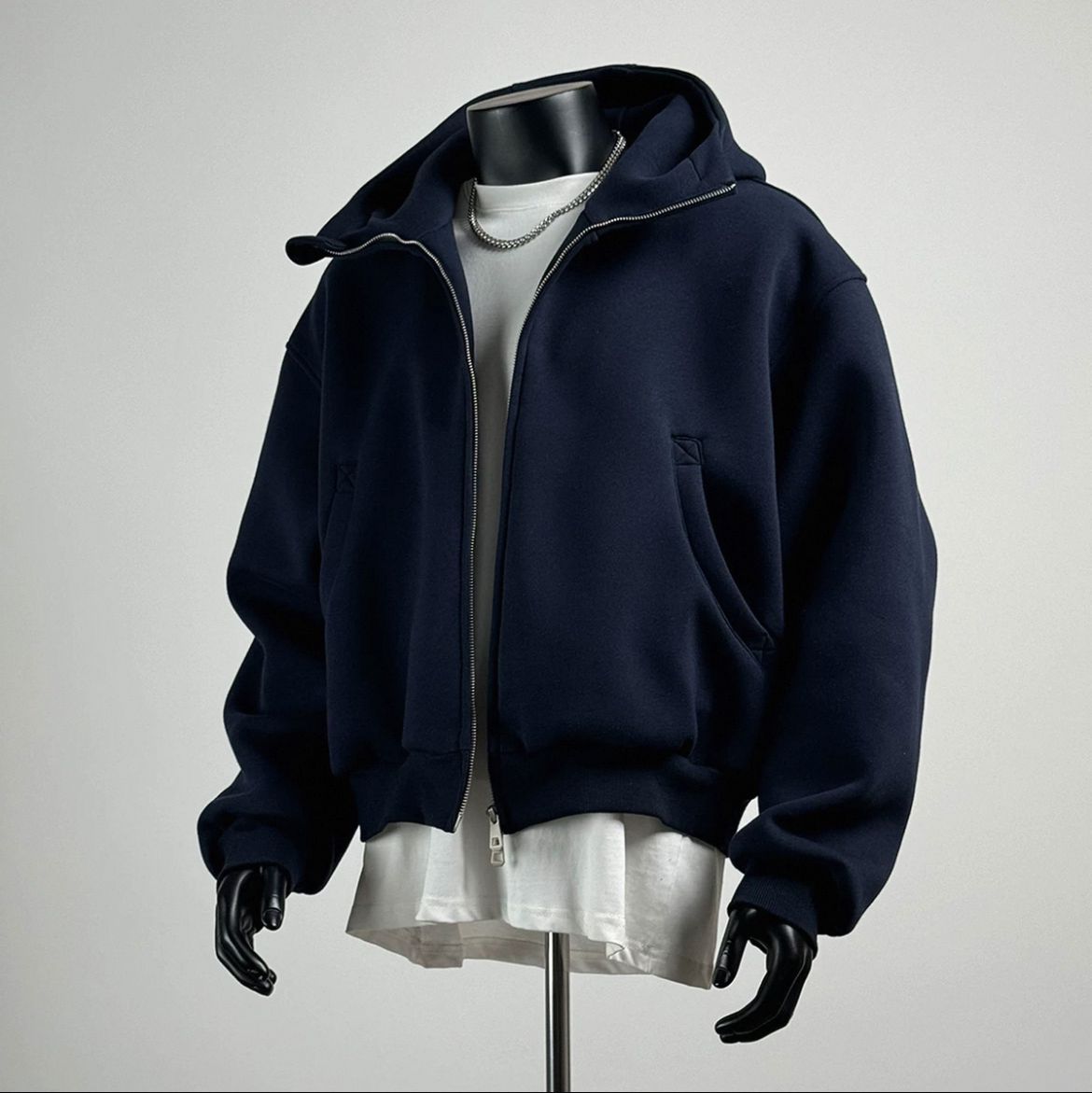 Melangé- Oversized Zip Hoodie