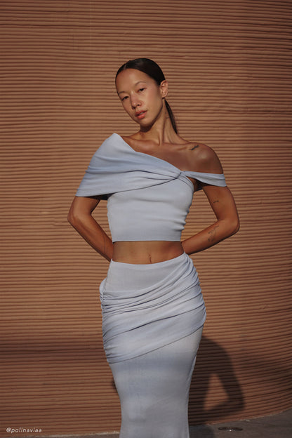 Melangé- Irene Gathered Knit set