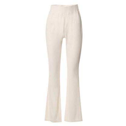 Melangé- High-Waist Elastic Long Pants