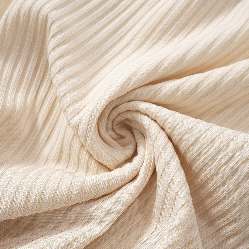 Melangé- High-Waist Elastic Long Pants