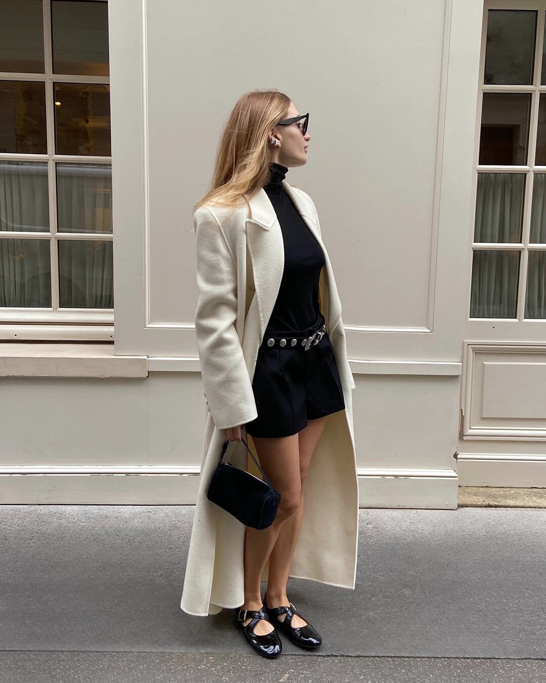 Melangé- Wildleder Mini Schultertasche