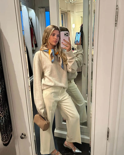 Melangé- Wildleder Mini Schultertasche