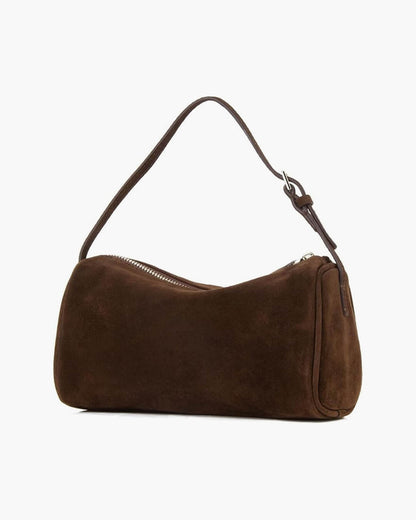 Melangé- Wildleder Mini Schultertasche