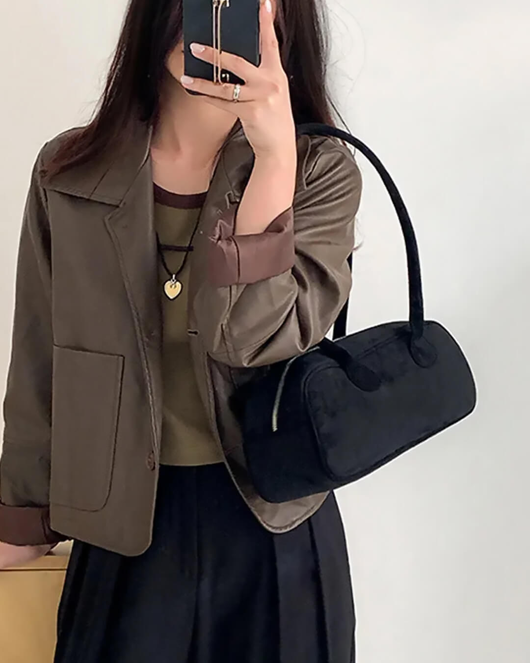 Melangé- Aveline Vegane Wildledertasche