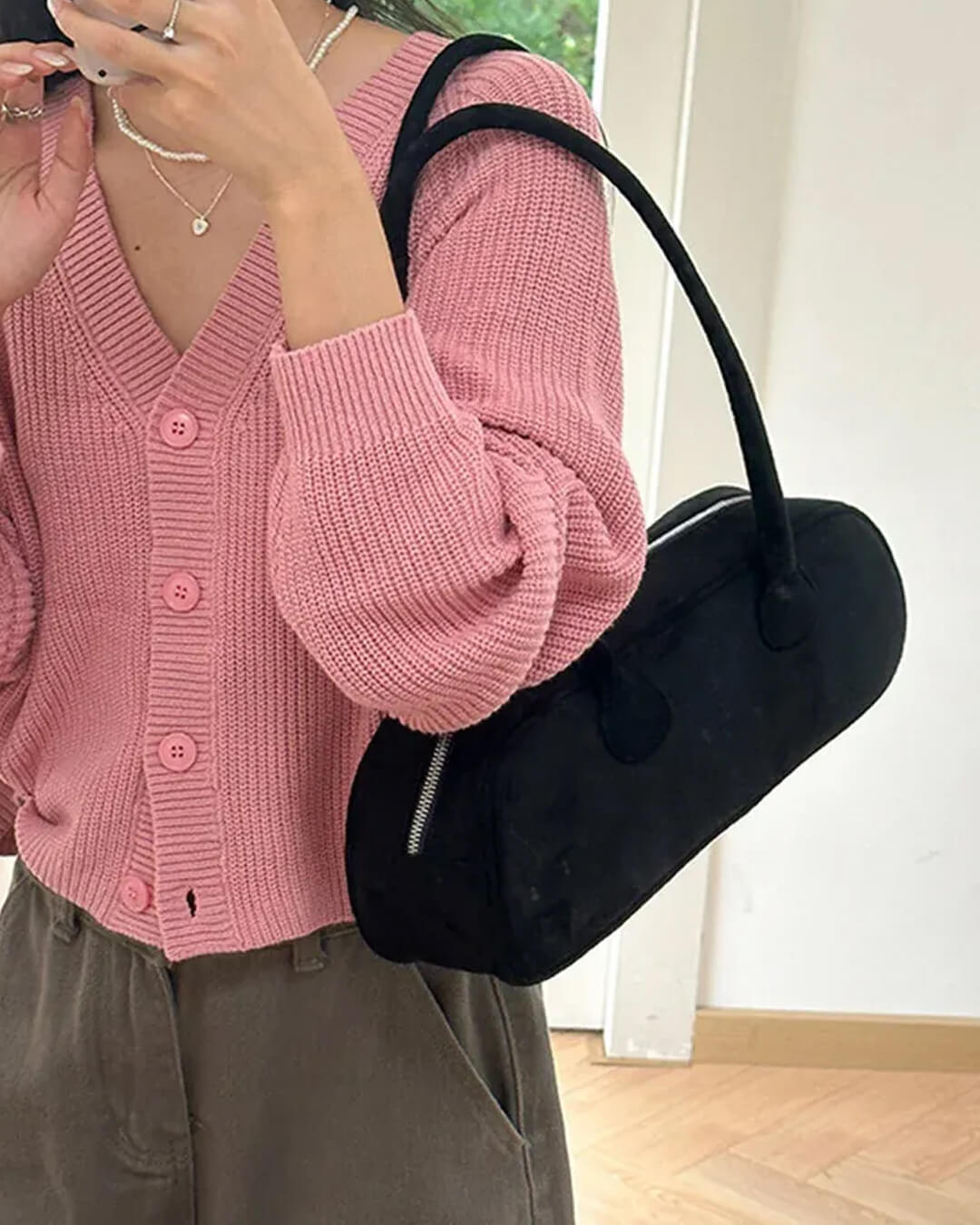 Melangé- Aveline Vegane Wildledertasche