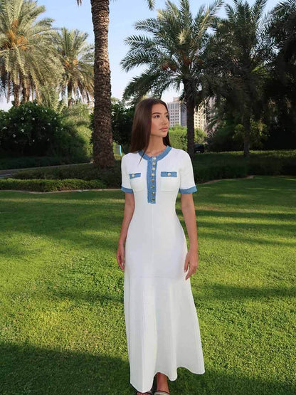 Melangé- Virales Maxikleid