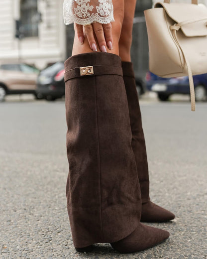 Melangé- Kyla Wildlederstiefel