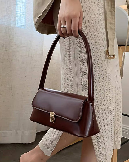 Melangé- Leder Schultertasche