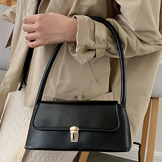 Melangé- Leder Schultertasche