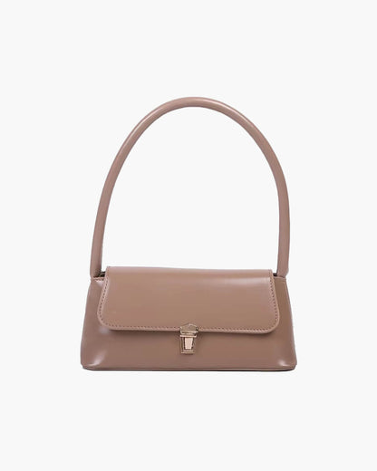 Melangé- Leder Schultertasche