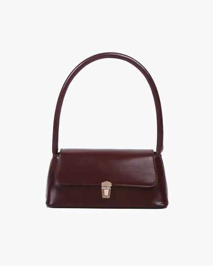 Melangé- Leder Schultertasche