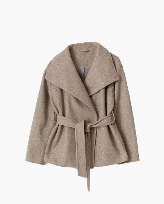 Melangé- Loraine Stehkragen Schnürmantel