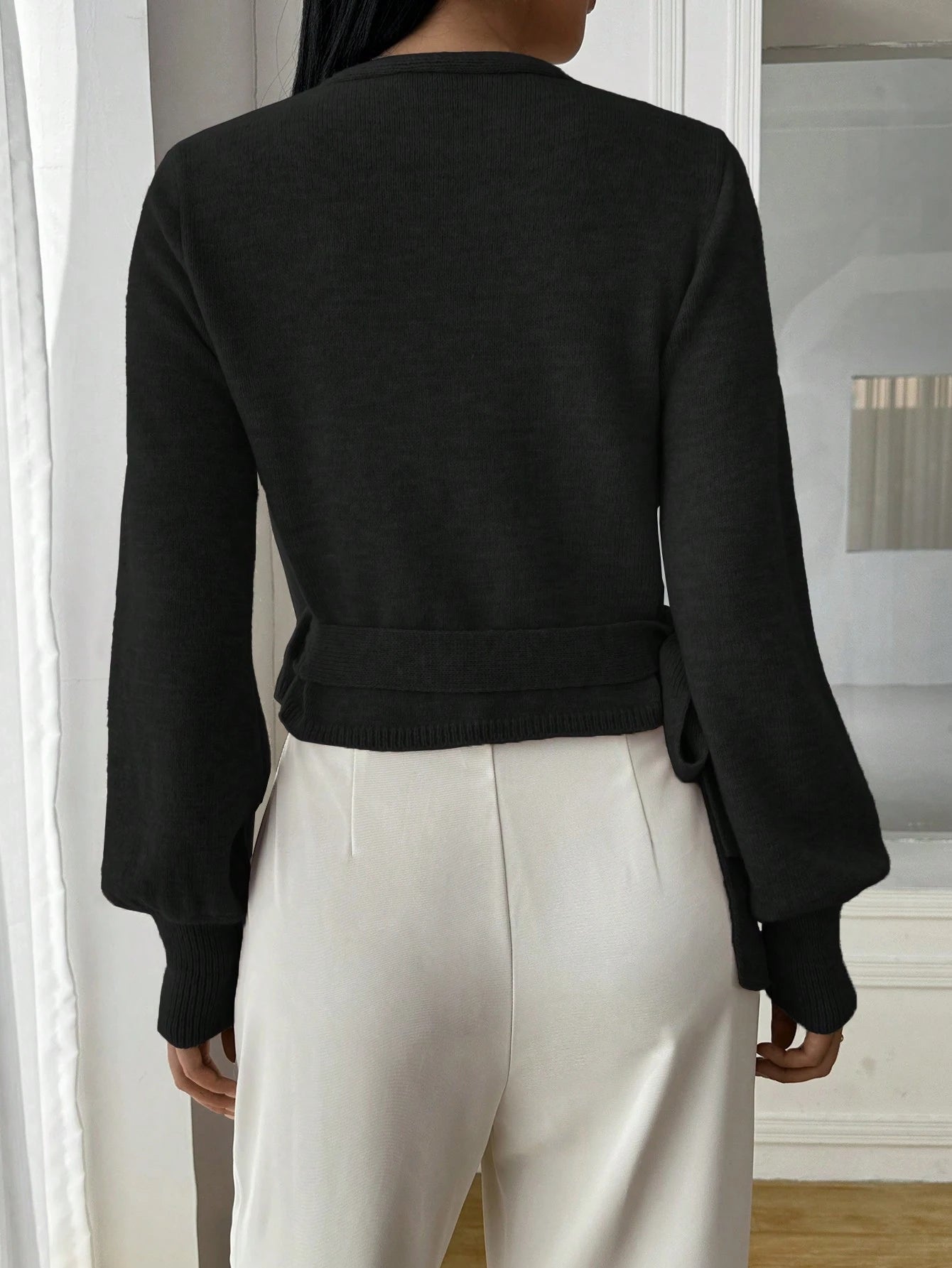 Melangé- Strick-Cardigan