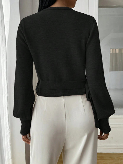 Melangé- Strick-Cardigan