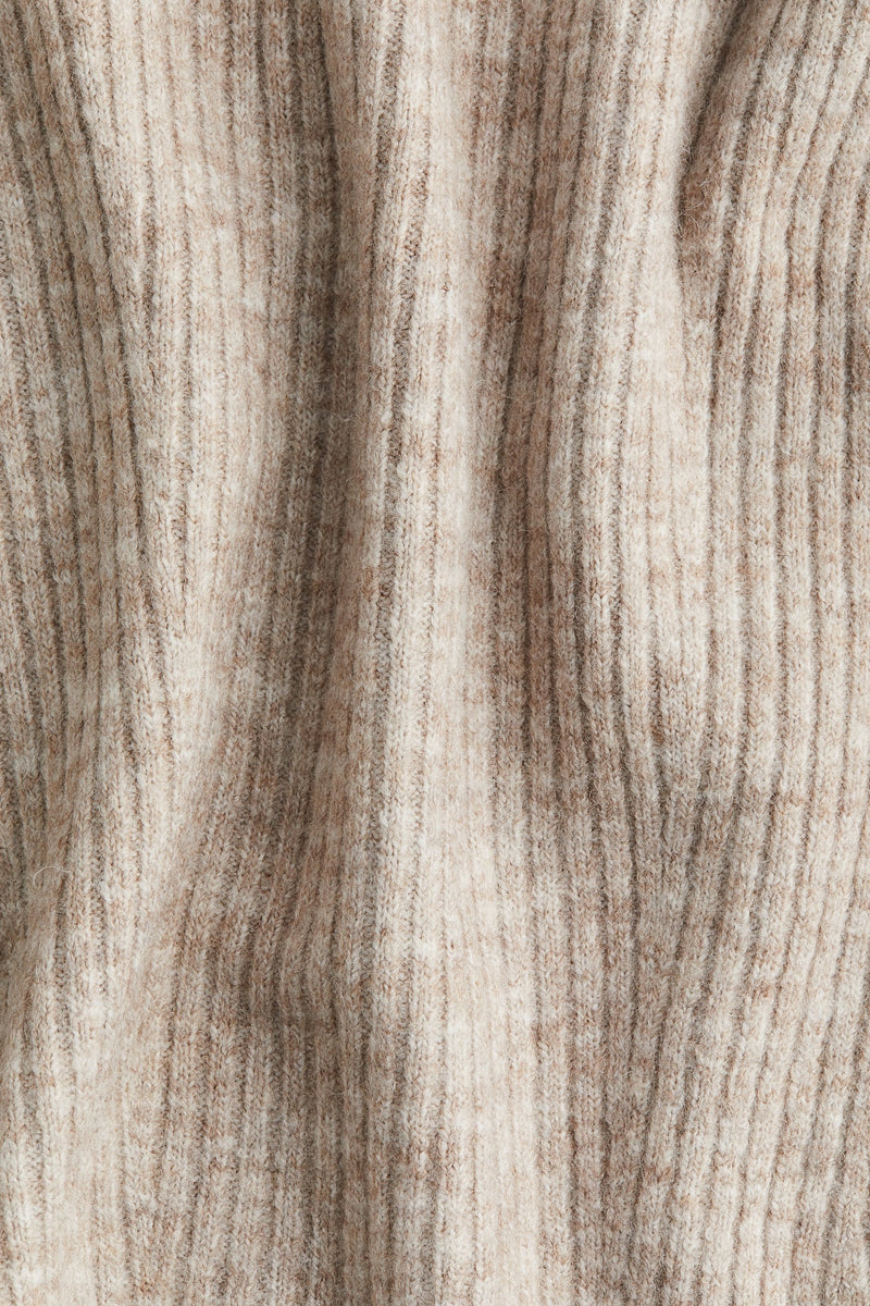 Melangé- Schulterfreier Pullover