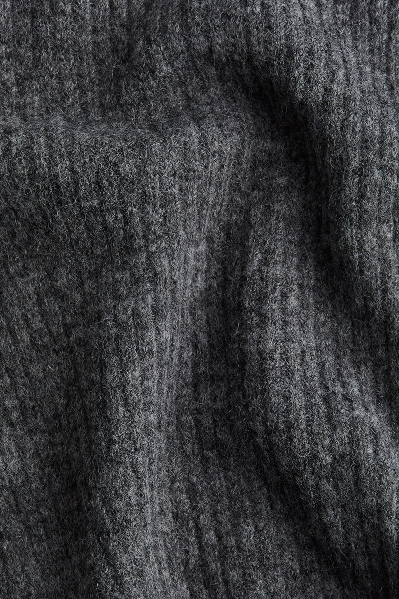 Melangé- Schulterfreier Pullover