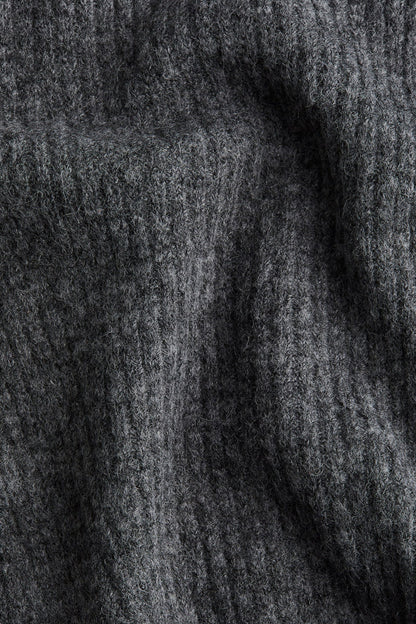 Melangé- Schulterfreier Pullover