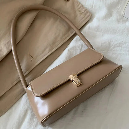 Melangé- Leder Schultertasche