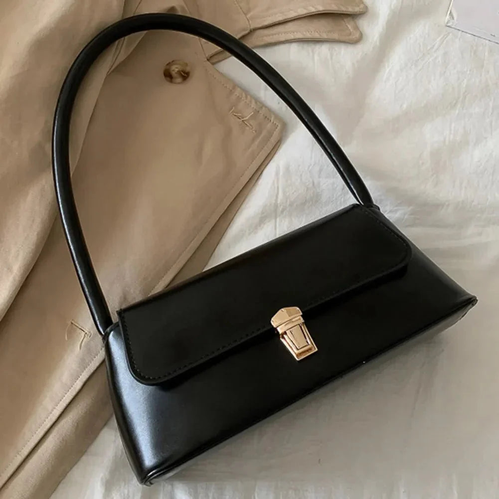Melangé- Leder Schultertasche