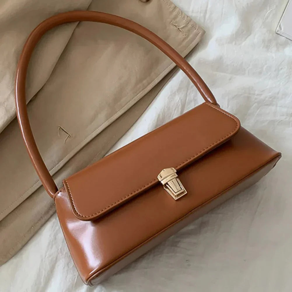 Melangé- Leder Schultertasche