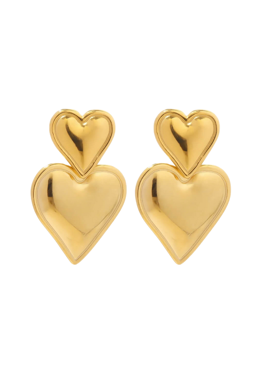 Melangé- Herz Ohrringe