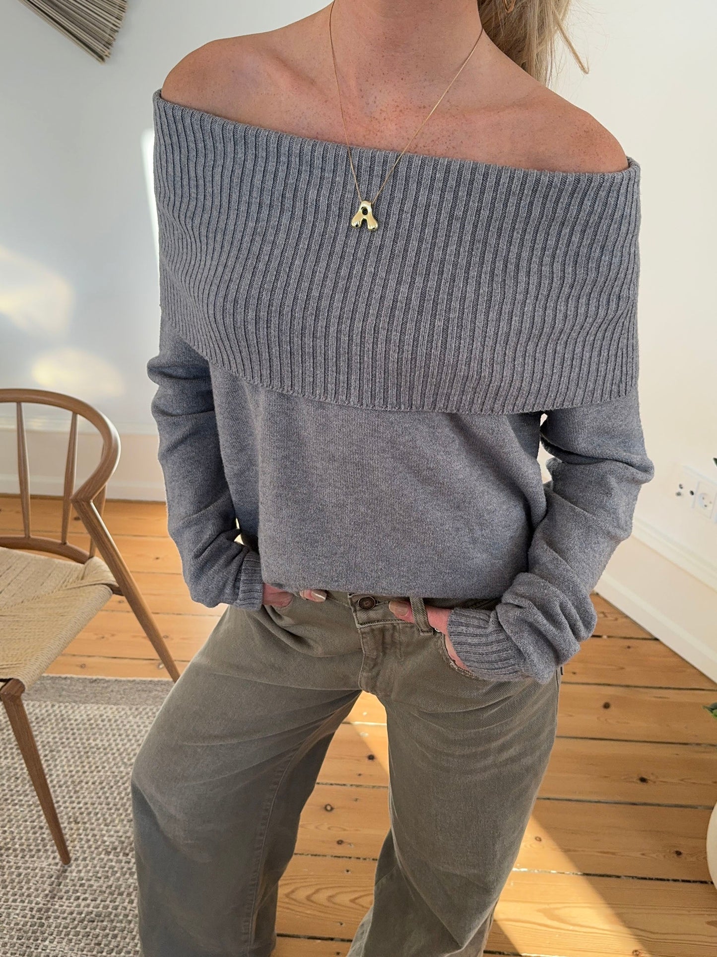 Melangé - Schulter Top